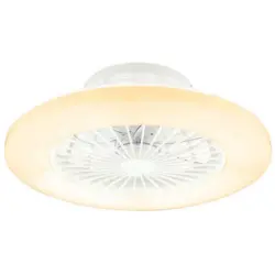 Deckenventilator Opal/Silber/ Weiß LED-Leuchte Fernbedienung