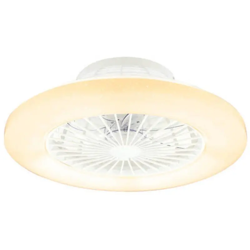 Deckenventilator Opal/Silber/ Weiß LED-Leuchte Fernbedienung