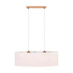 H&auml;ngeleuchte Boho H: 132 Cm 2-Flammig, Echtholz/naturfaser