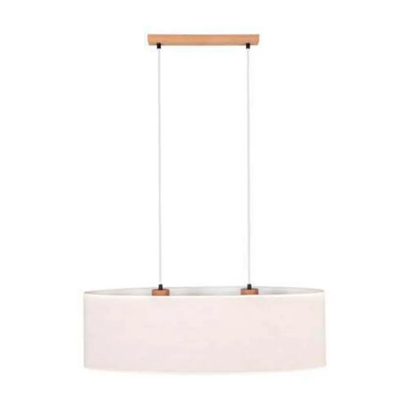 H&auml;ngeleuchte Boho H: 132 Cm 2-Flammig, Echtholz/naturfaser