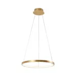 Möbelix Hängeleuchte Circle H: 120 cm 1-Flammig, Goldfarben