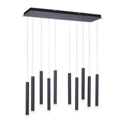 LED-Hängeleuchte Bruno H: 120 cm 10-Flammig