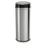 Möbelix Mülleimer Brushed mit Deckel 42l Edelstahl Schwarz/Silber