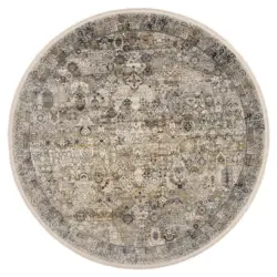 Webteppich Grau/goldfarben Toulon Rund Ø 200 Cm