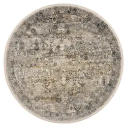 Webteppich Grau/goldfarben Toulon Rund Ø 160 Cm