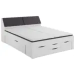 M&ouml;belix Stauraumbett Mit Bettkasten 140x200 Cm Maxi Wei&szlig;/grau