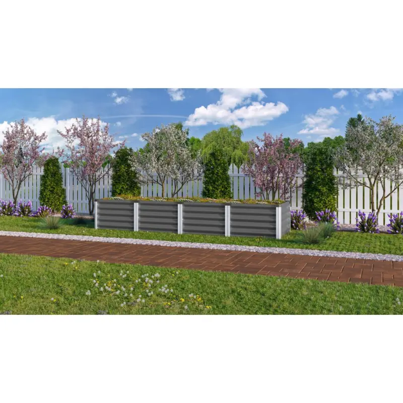 Hochbeet Stahl Linus In & Out BxHxT: 65x40,3x245 cm Anthrazit