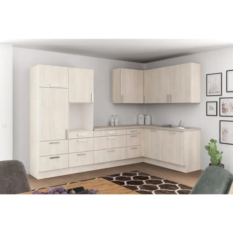 Einbauk&uuml;che Eckk&uuml;che M&ouml;belix Ip1200 Ohne Ger&auml;te 320x185 Cm Seeahorn Dekor