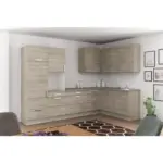 Möbelix Einbauküche Eckküche Möbelix Ip2200 Ohne Geräte 320x185 Cm Grau/eiche Dekor