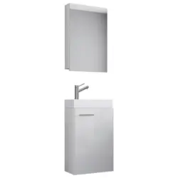 Badm&ouml;bel-set G&auml;ste Wc 3-tlg. Slito B: 41 Cm Wei&szlig;