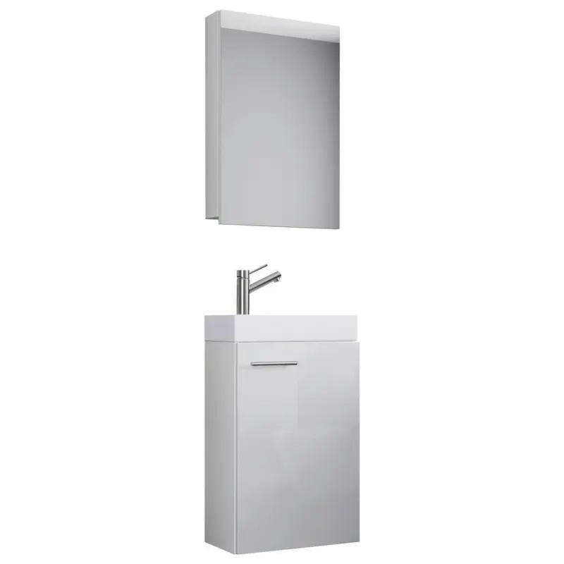 Badm&ouml;bel-set G&auml;ste Wc 3-tlg. Slito B: 41 Cm Wei&szlig;