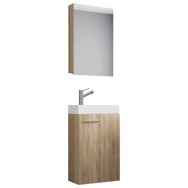 Badmöbel-set Gäste Wc 3-tlg. Slito B: 41 Cm Eiche Dekor