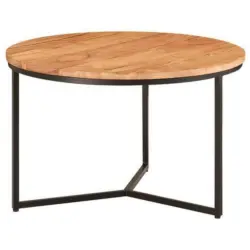 Couchtisch Rund Holz Massiv Akazie