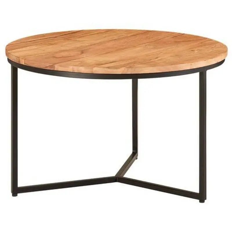 Couchtisch Rund Holz Massiv Akazie