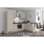 M&ouml;belix Einbauk&uuml;che Eckk&uuml;che M&ouml;belix Pn 80 Mit Ger&auml;ten 275x175 Cm Kaschmirgrau