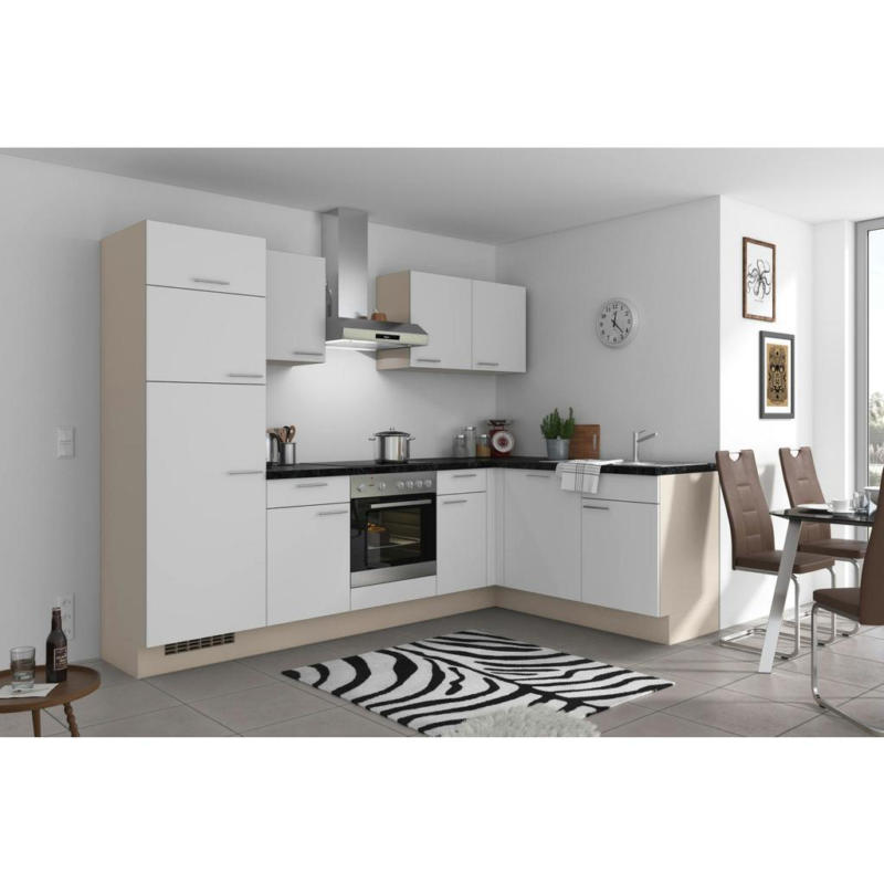 Einbauküche Eckküche Möbelix Pn 80 Mit Geräten 275x175 Cm Weiß