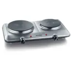 Möbelix Doppel-kochplatte Elektro-Edelstahl 2.500 W