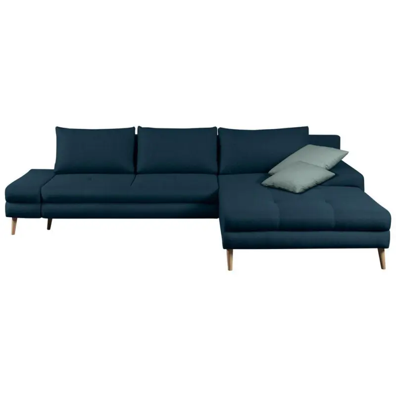 Ecksofa mit Schlaffunktion Floby Stauraum Dunkelblau