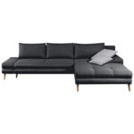 Möbelix Ecksofa Floby mit Zierkissen Dunkelgrau