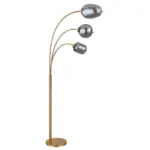 Möbelix Stehlampe Messingfarben Aus Glas, 3 Leuchtmittel