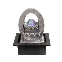 Zimmerbrunnen Zen-Design H: 25,5 cm 4 X Led Kunststoff