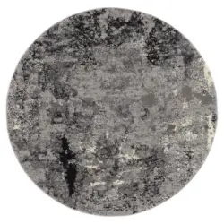 Webteppich Grau Timeline Quantum Rund Ø 120 Cm