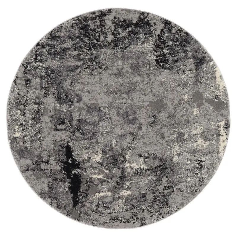 Webteppich Grau Timeline Quantum Rund Ø 120 Cm