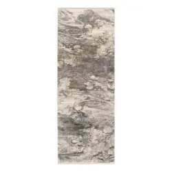 Teppich Läufer Grau/Gold Lille 80x300 cm