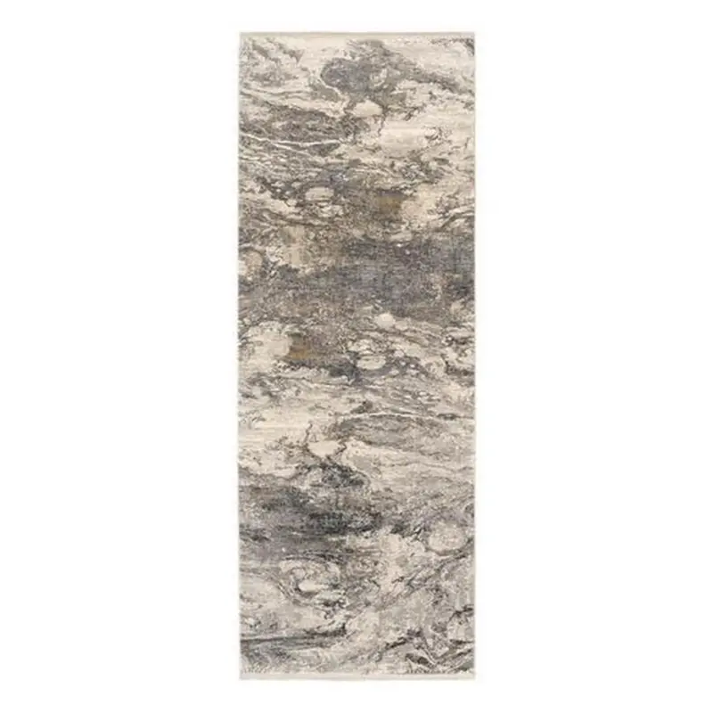 Teppich Läufer Grau/Gold Lille 80x300 cm