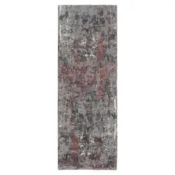 Teppich Läufer Grau/Hellrot Timeline Quantum 80x200 cm
