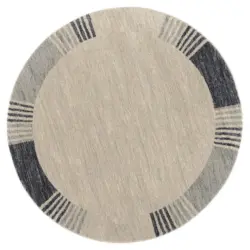 Webteppich Palazzo Lobo Blau/grau Rund Ø 120 Cm