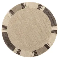 Webteppich Palazzo Lobo Braun/beige Rund Ø 120 Cm