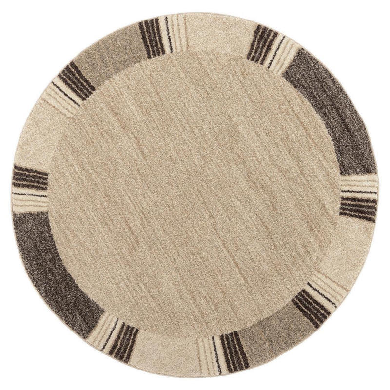 Webteppich Palazzo Lobo Braun/beige Rund Ø 120 Cm