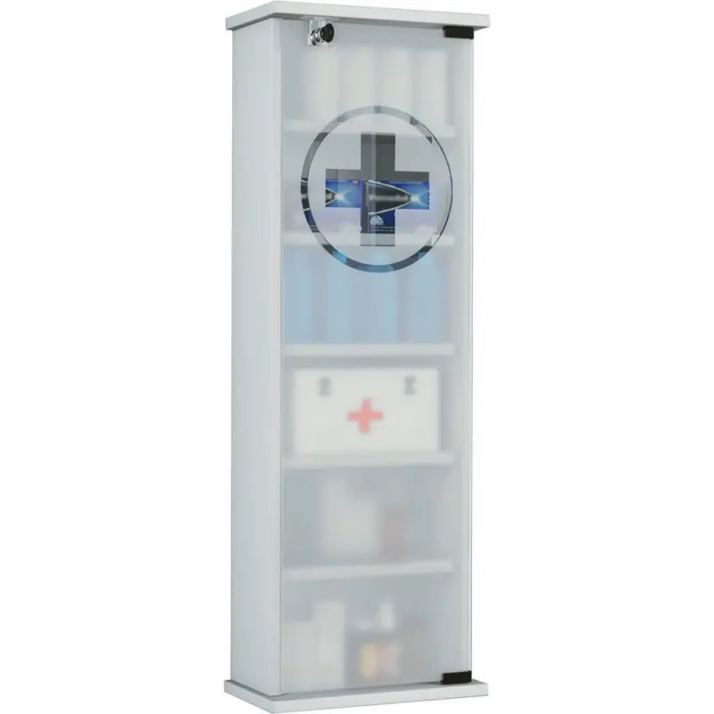 Medizinschrank Omal XXL Weiß 31x92 cm versperrbar