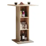 Möbelix Bartisch Standos LxBxH 70x70x108 cm Eiche Dekor mit Regal