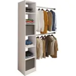 Möbelix Dachschrägenregal mit Kleiderstange Dacho B: 38 cm Weiß