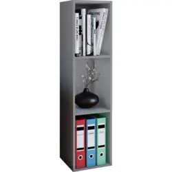DVD-Regal Mit 3 Fächern Mendas B: 34 cm Grau