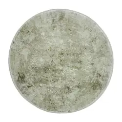 Webteppich Avignon Grau/grün Rund Ø 160 Cm