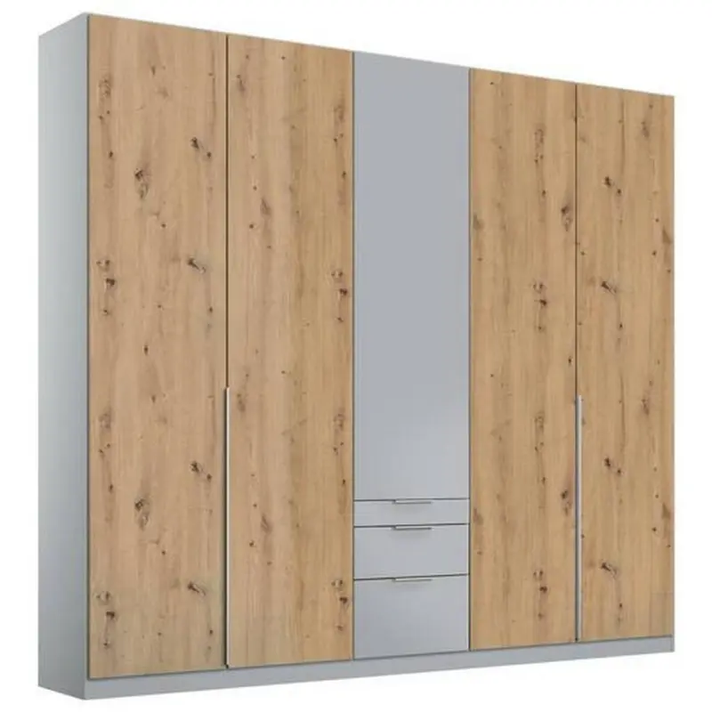 Dreht&uuml;renschrank M. Schubladen 226 Cm Alabama Extra Hellgrau