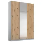 Möbelix Drehtürenschrank Mit Spiegel 136 Cm Alabama Extra Hellgrau