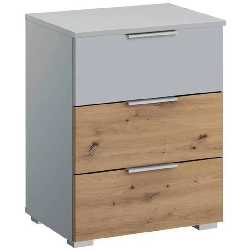 Nachtk&auml;stchen Hellgrau H: 62 Cm Alabama Extra