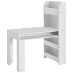 Jugendschreibtisch Weiß B: 50cm, Inkl. Stauraum