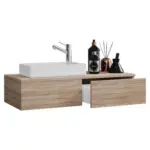 M&ouml;belix Waschbecken Mit Unterschrank Gudas 85 Cm, Sonoma Eiche