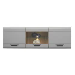 Hängevitrine Auris B: 164,3 cm Eiche/Basalt