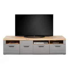 Tv-element Auris B: 190 Cm Basalt/eiche Dekor