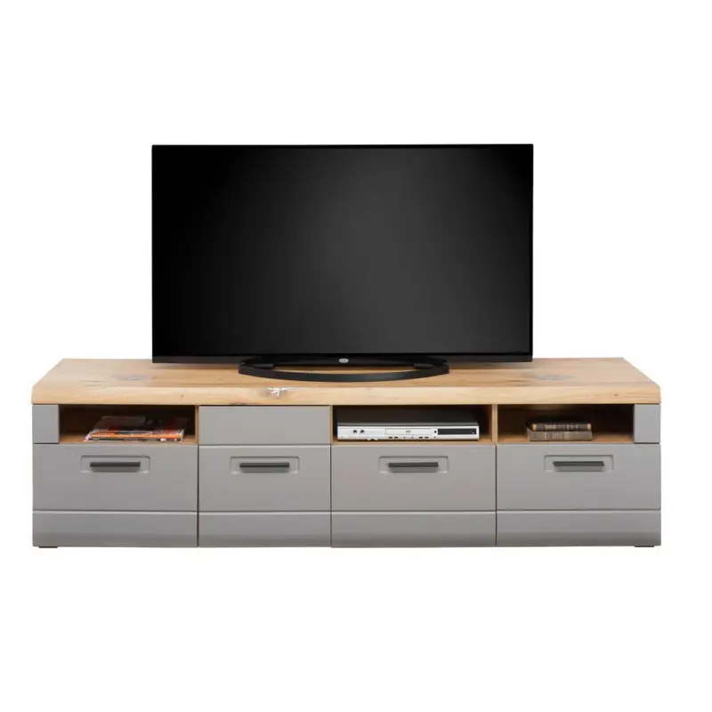 Tv-element Auris B: 190 Cm Basalt/eiche Dekor