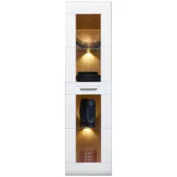 Hängevitrine Auris B: 40,3 cm Eiche Dekor/Weiß