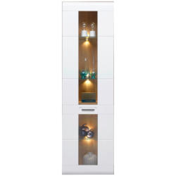 Vitrine Auris B: 60 Cm Eiche Dekor/weiß