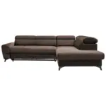 Möbelix Ecksofa mit Bettkasten Swan + Bettfunktion Braun Velours