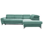 Möbelix Ecksofa mit Bettkasten Swan + Bettfunktion Mintgrün Velours